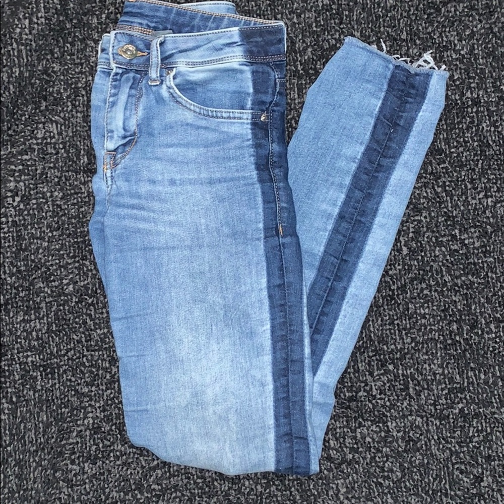 H&M color block jeans